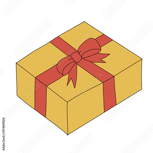 プレゼント　ギフトボックスのイラストレーション
