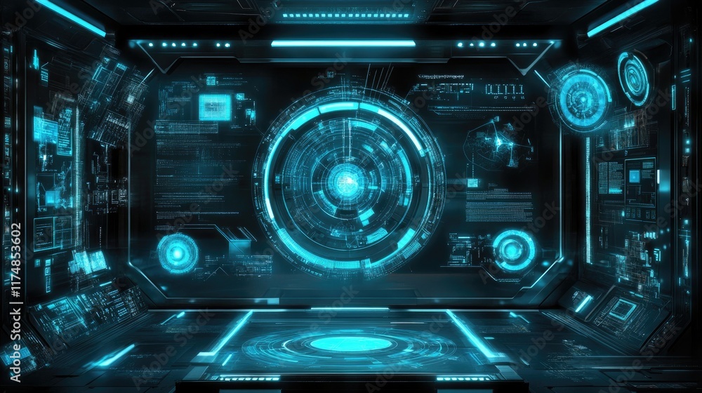 Futuristic Sci Fi Control Room Interface Design Futuristic Sci Fi Control Room Interface Design