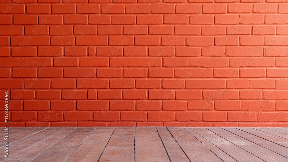 Rustic Red Brick Wall Background for Creative Projects and Vintage Aesthetics