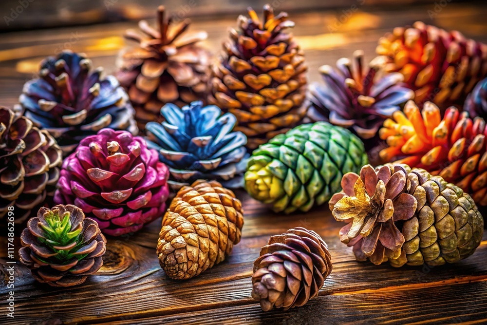 Autumn Still Life: Close-Up of a Collection of Pinecones Autumn Still Life: Close-Up of a Collection of Pinecones
