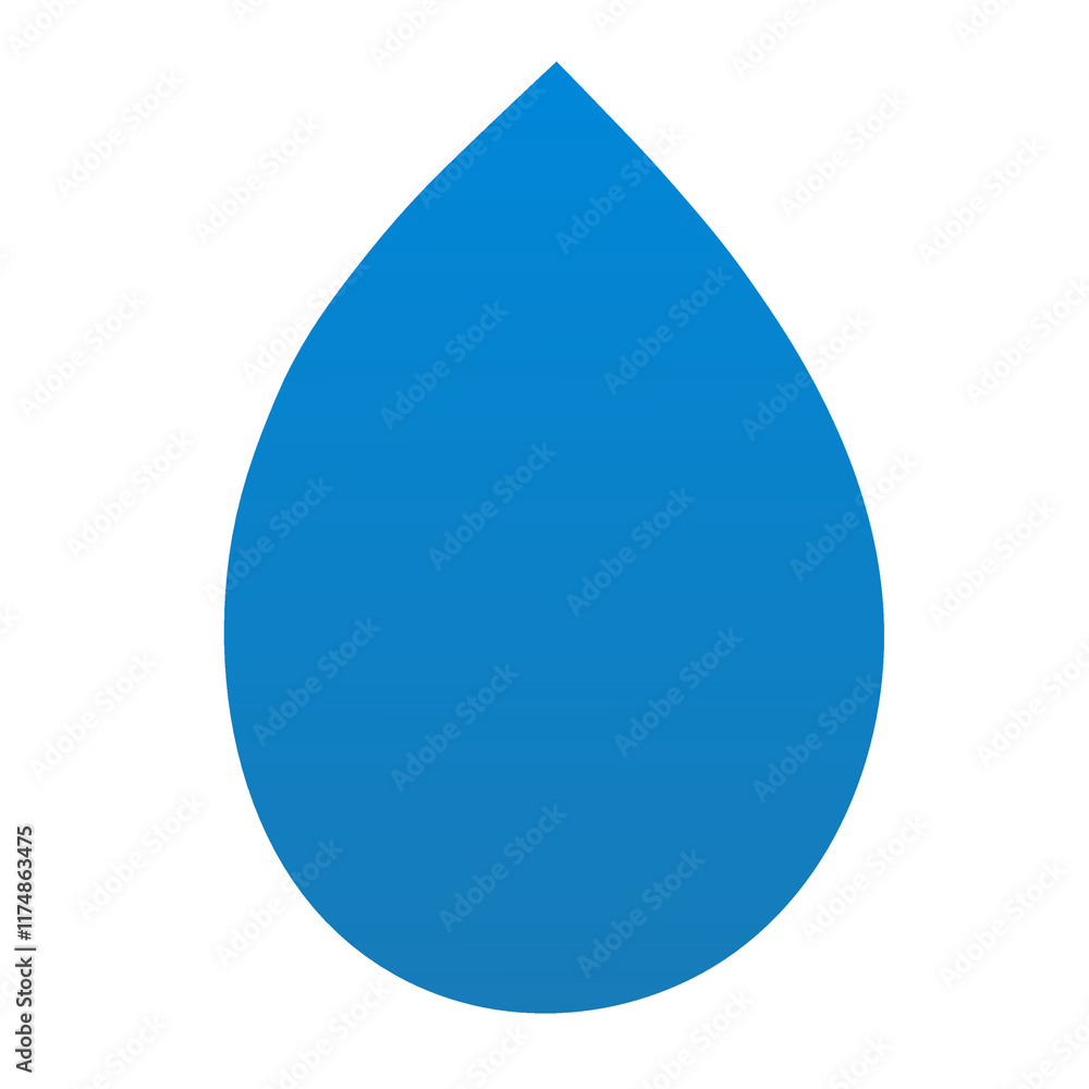 Water icon element blue color png file transparent background