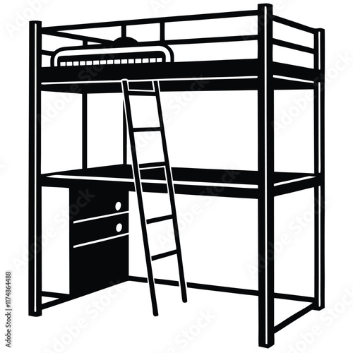 bunk bed vector file