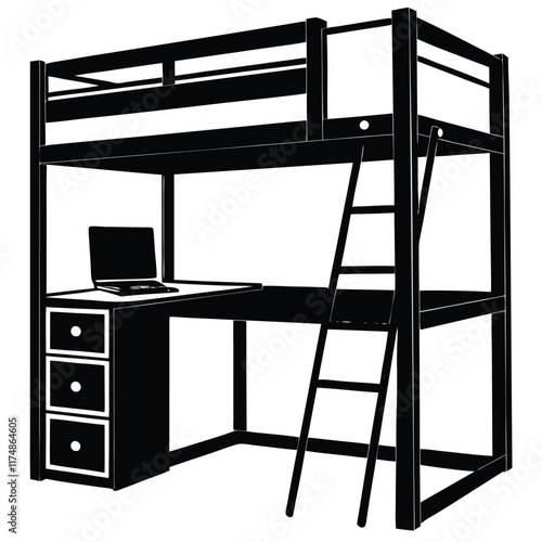 bunk bed vector file