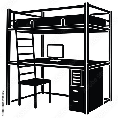 bunk bed vector file
