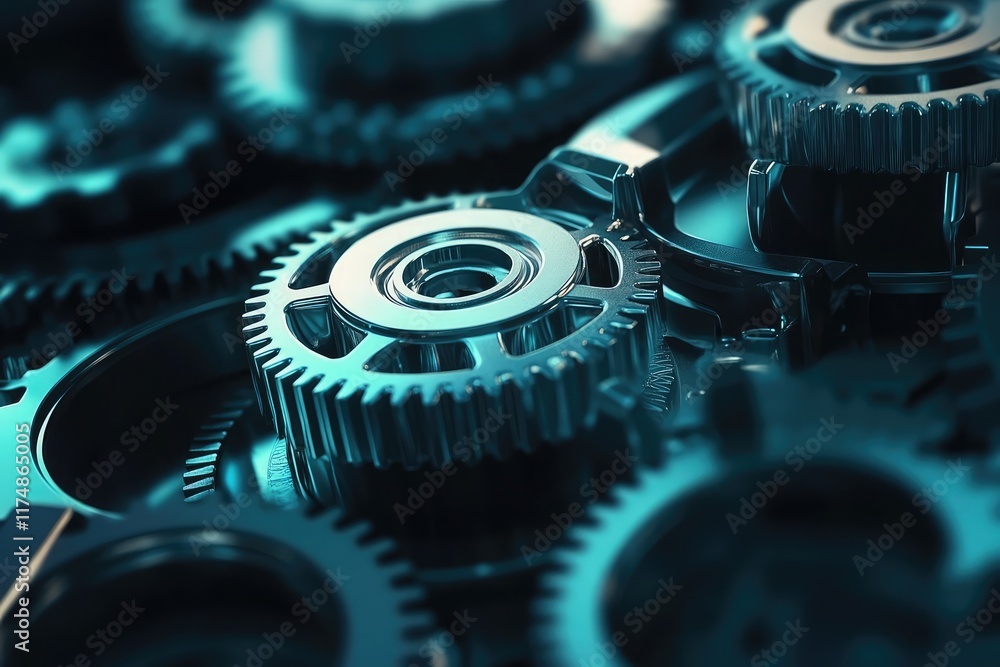 Illustration of gears symbolizing interconnected teamwork and process optimization in business
