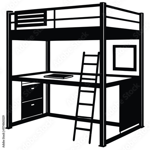 bunk bed vector file