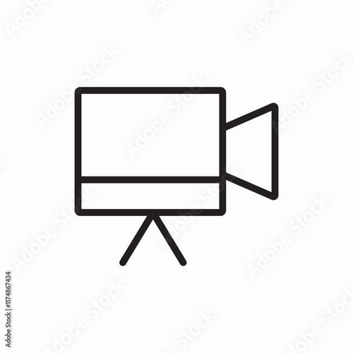 Video camera recording film icon vector sign