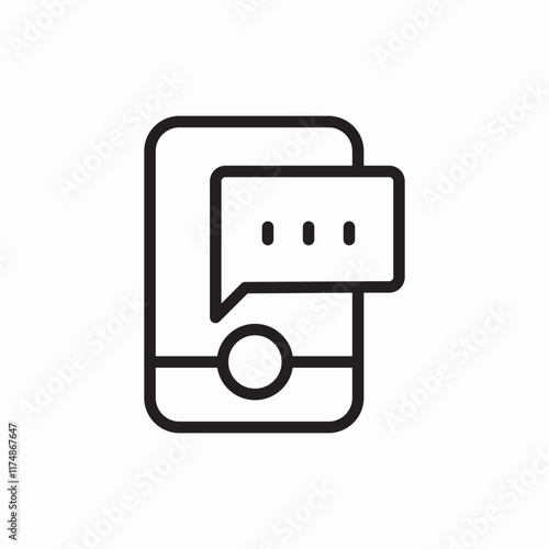 Mobile messaging chat application icon vector sign