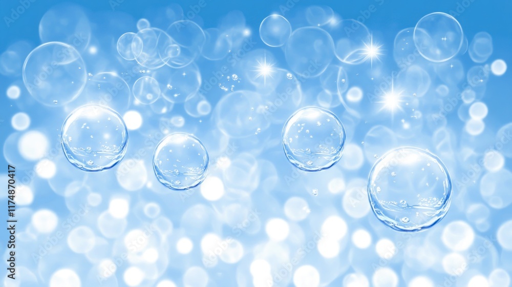 A serene background featuring bubbles and a soft blue ambiance. A serene background featuring bubbles and a soft blue ambiance.