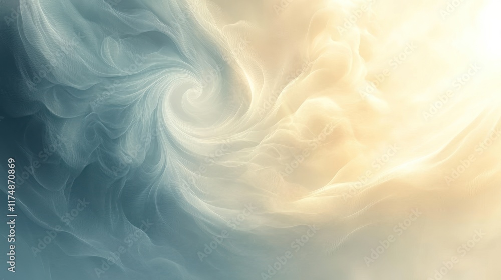 Fototapeta premium Abstract Whirlwind of Pastel Hues. Dreamlike Swirl of Serenity and Tranquility