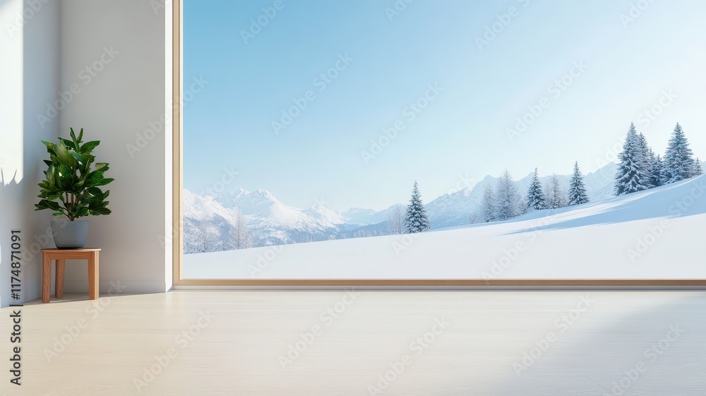 Minimalist Scandinavian Interior: Bright White Empty Room with Clean Lines and Simple Aesthetic Minimalist Scandinavian Interior: Bright White Empty Room with Clean Lines and Simple Aesthetic