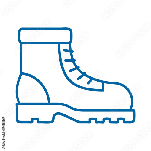 Hiking Boot Icon Representing Adventure and Outdoor Activities