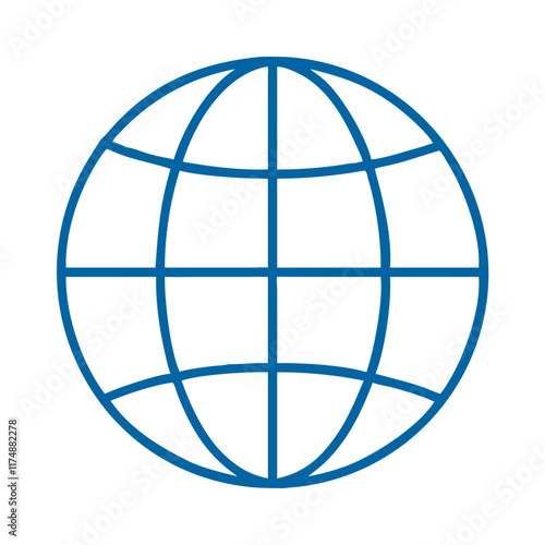 Globe Icon Representing Global Travel and Exploration