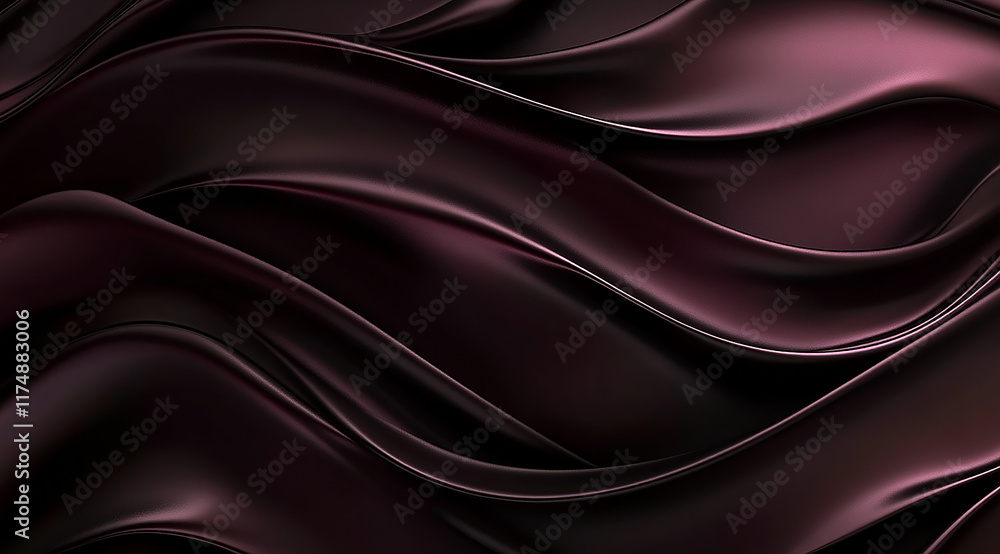 Fototapeta premium Desain abstrak gelombang sutra merah, menciptakan estetika visual yang memukau