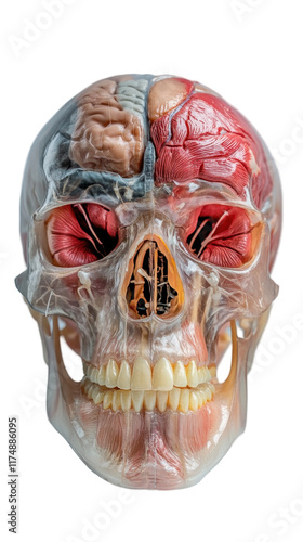 Wallpaper Mural Detailed anatomical skull model for study. transparent background Torontodigital.ca