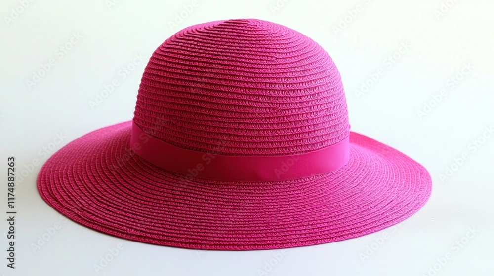A vibrant pink sun hat designed for sun protection and style. A vibrant pink sun hat designed for sun protection and style.