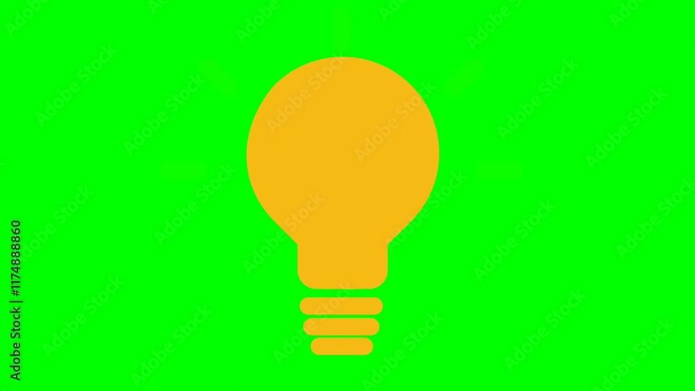 creative Idea icon animation on greenscreen. Light bulb energy animation creative Idea icon animation on greenscreen. Light bulb energy animation