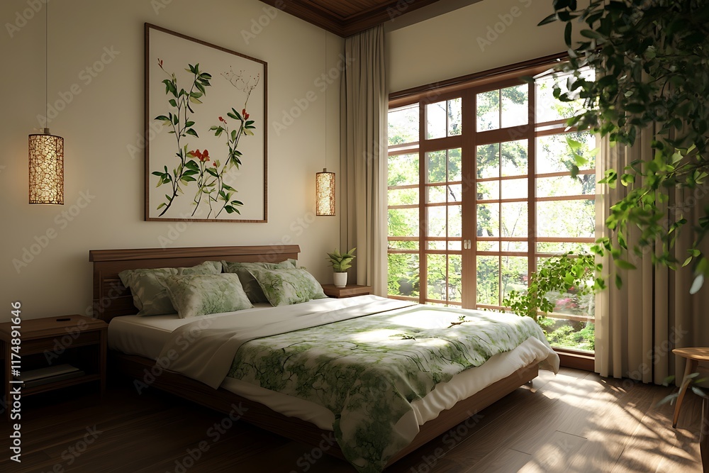 cozy bedroom with clean lines and soft natural light cozy bedroom with clean lines and soft natural light