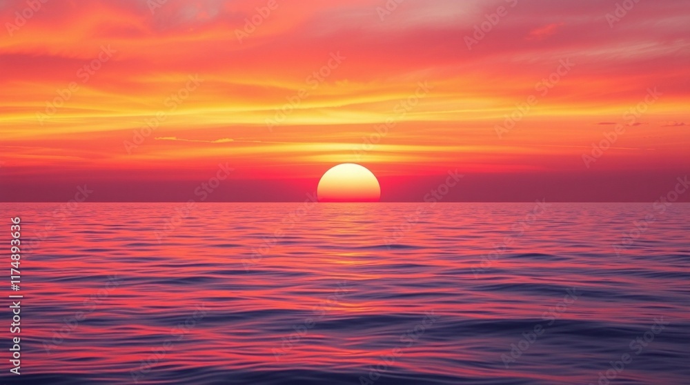 sunset over the sea