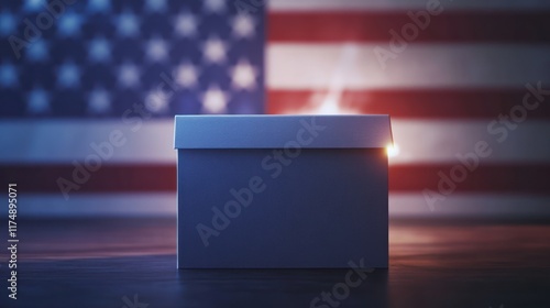 US Election Ballot Box: A Symbolic Representation of American Democracy photo