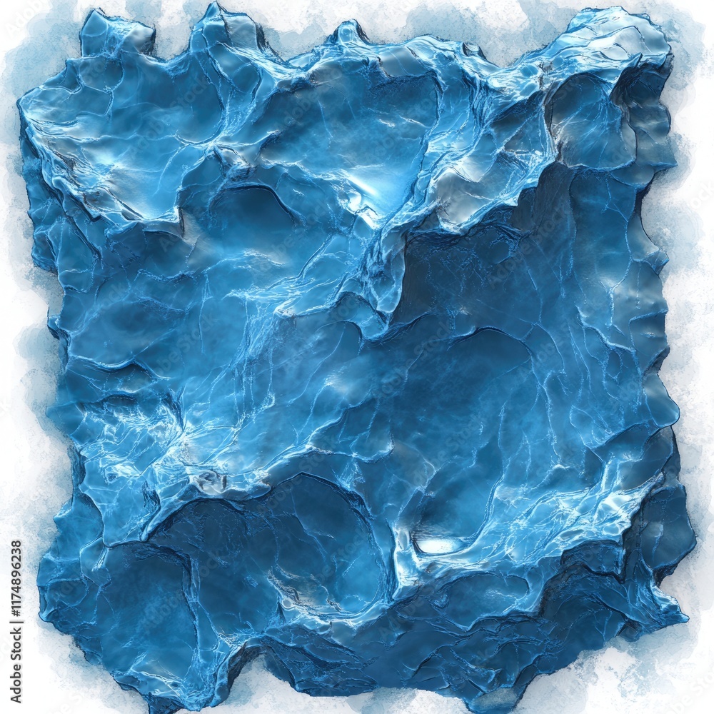 Obraz premium Caustic Liquid Map: Three-Dimensional Textured Representation of Water's Iridescent Flow