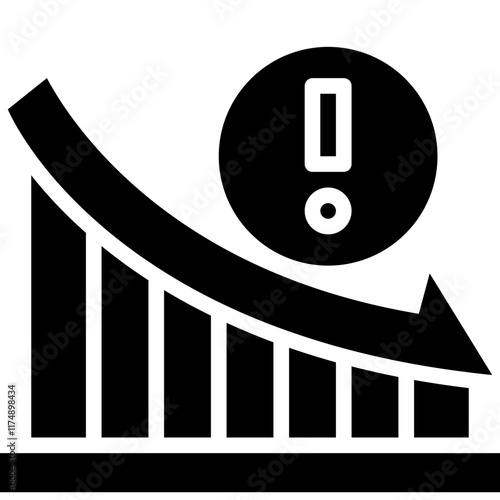 downturn solid icon