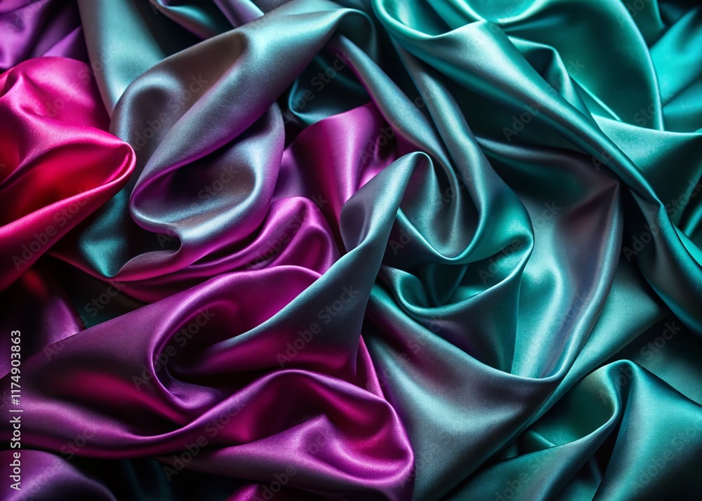 Fototapeta premium Luxurious Satin Sheets: Smooth, Silky, and Elegant Bedding