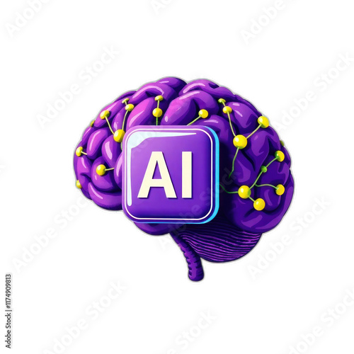 AI Brain Neural Network Technology Abstract.