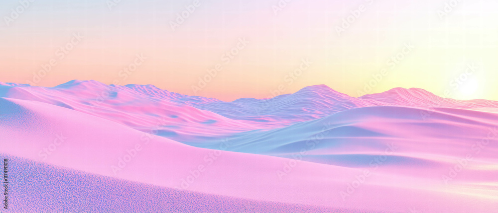 Serene sand dunes under a vibrant sky at dusk capture desert tranquility and beauty Serene sand dunes under a vibrant sky at dusk capture desert tranquility and beauty