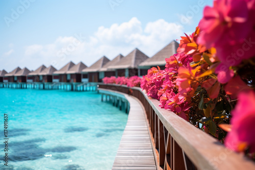 ethereal splendor of Maldives, with its enchanting overwater bungalows, vibrant coral reefs, and untarnished allure, leaves one in a state of awe photo