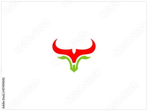 Long horn logo design , vector , illustration and isolate template . 