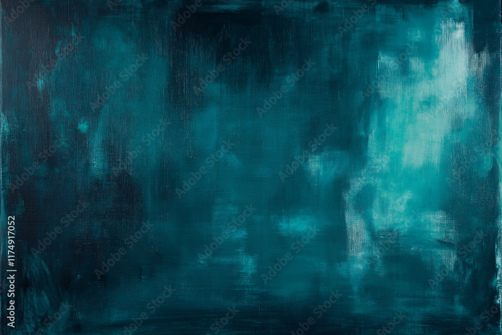 Obraz premium Teal Metallic Texture with Paint Streaks and Grunge Dust Patterns on a Distressed Background for Design Inspiration. Generative Ai