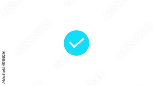 Animation of Check Mark Sign. 4k Motion Graphics. Sign on Isolated Background