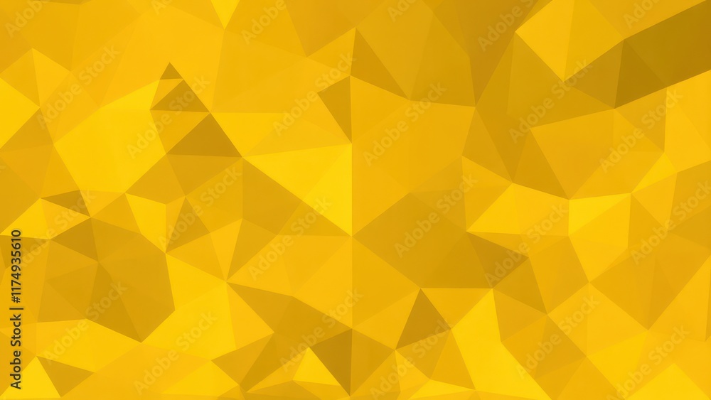 a yellow abstract background with triangles and a lot of small pieces,
