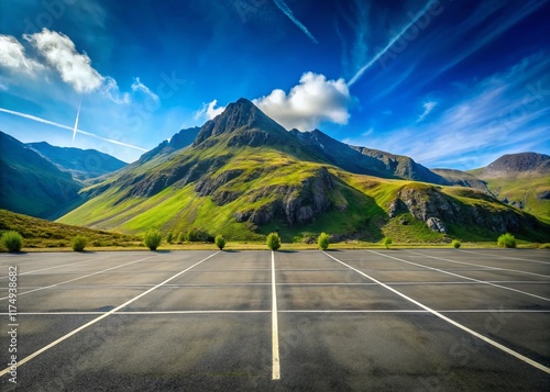 Minimalist Snowdonia Parking Lot, Cadair Idris, July 2022, Wales photo