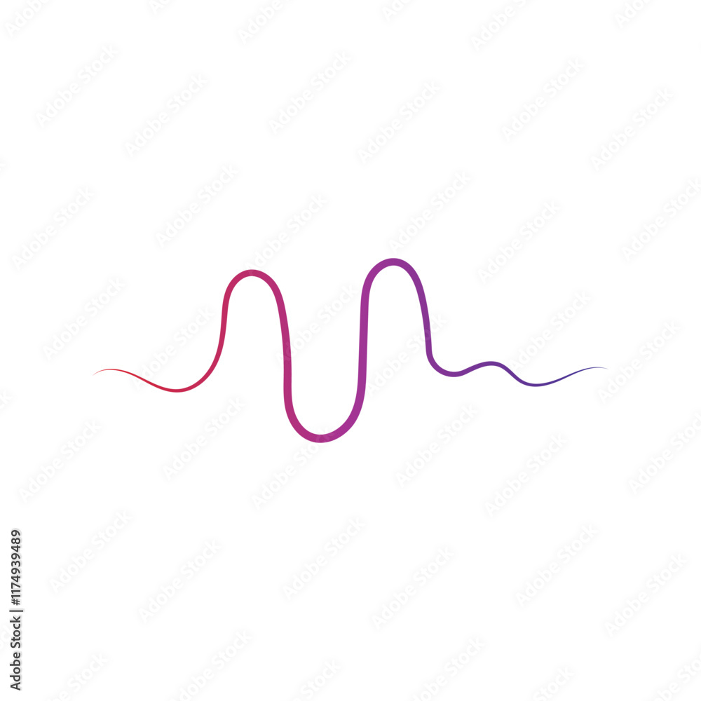 Audio technology, music sound waves vector icon illustration