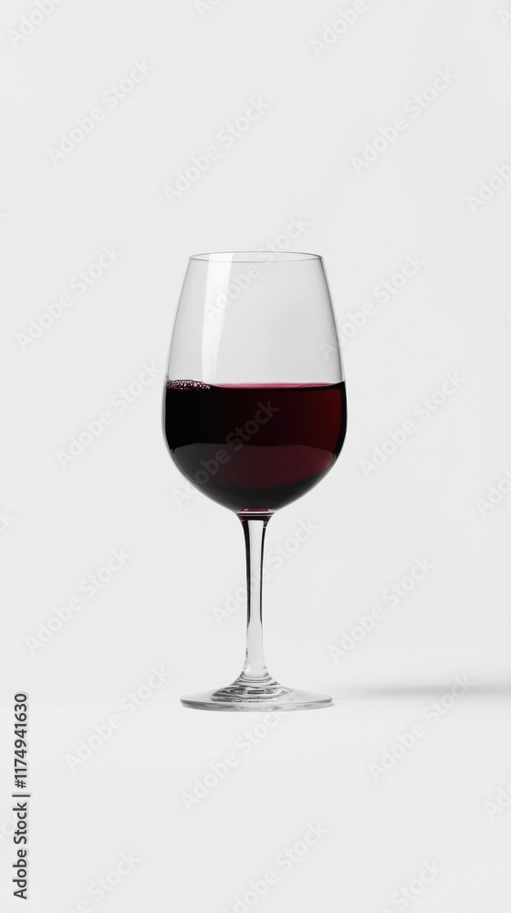 A glass of red wine is elegantly isolated on a white background, capturing the rich color and clarity of the wine. A glass of red wine is elegantly isolated on a white background, capturing the rich color and clarity of the wine.