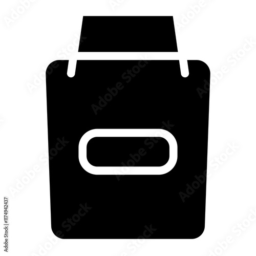 Bag Decrease Plastic Glyph Icon