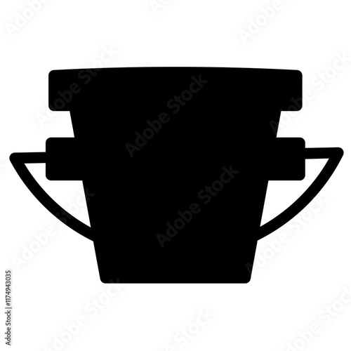 Bucket Garden Pail Glyph Icon