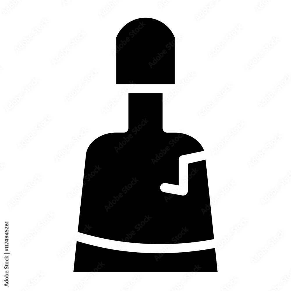 Plastic Pollution Trash Glyph Icon