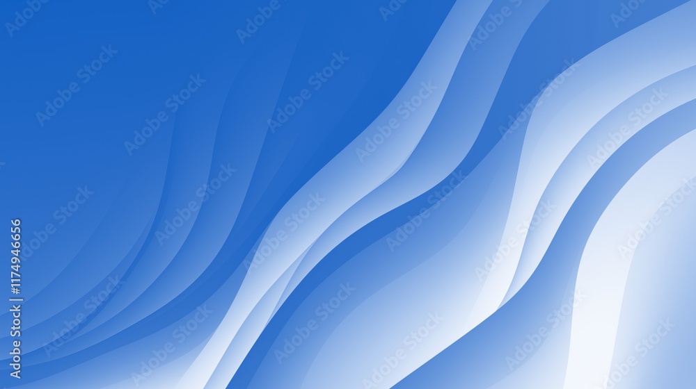 Fototapeta premium Abstract Wave background | Calming Blue Gradient Waves