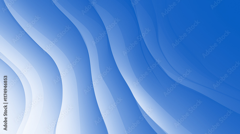 Fototapeta premium Abstract Wave background | Calming Blue Gradient Waves