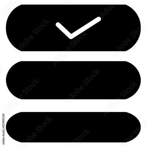 Priority List Steps Glyph Icon