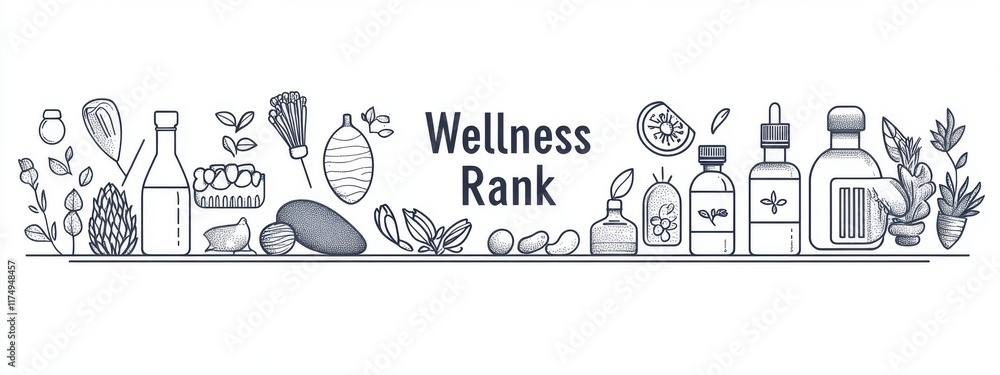 Obraz premium Wellness Rank: Holistic Health and Lifestyle Guide to a Balanced Life Through Natural Remedies and Products