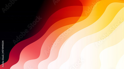 Abstract Wave Background with Calming Orange Gradient Design