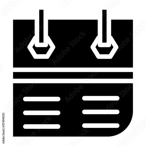 Note Taking Press Glyph Icon