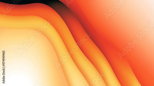 Abstract Wave Background with Calming Orange Gradient Design