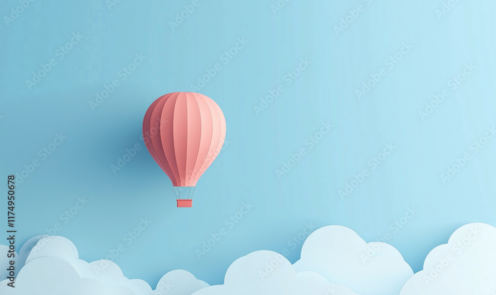 Fototapeta premium hot air balloon in sky