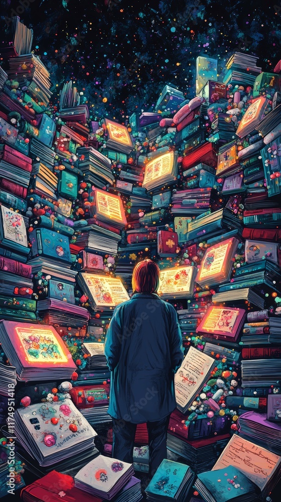 Obraz premium The Book of Ailments, Illness Anxiety Disorder