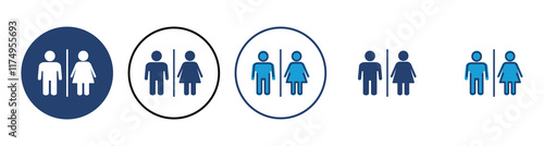 Toilet icon vector. restrooms icon vector. bathroom sign. wc, lavatory